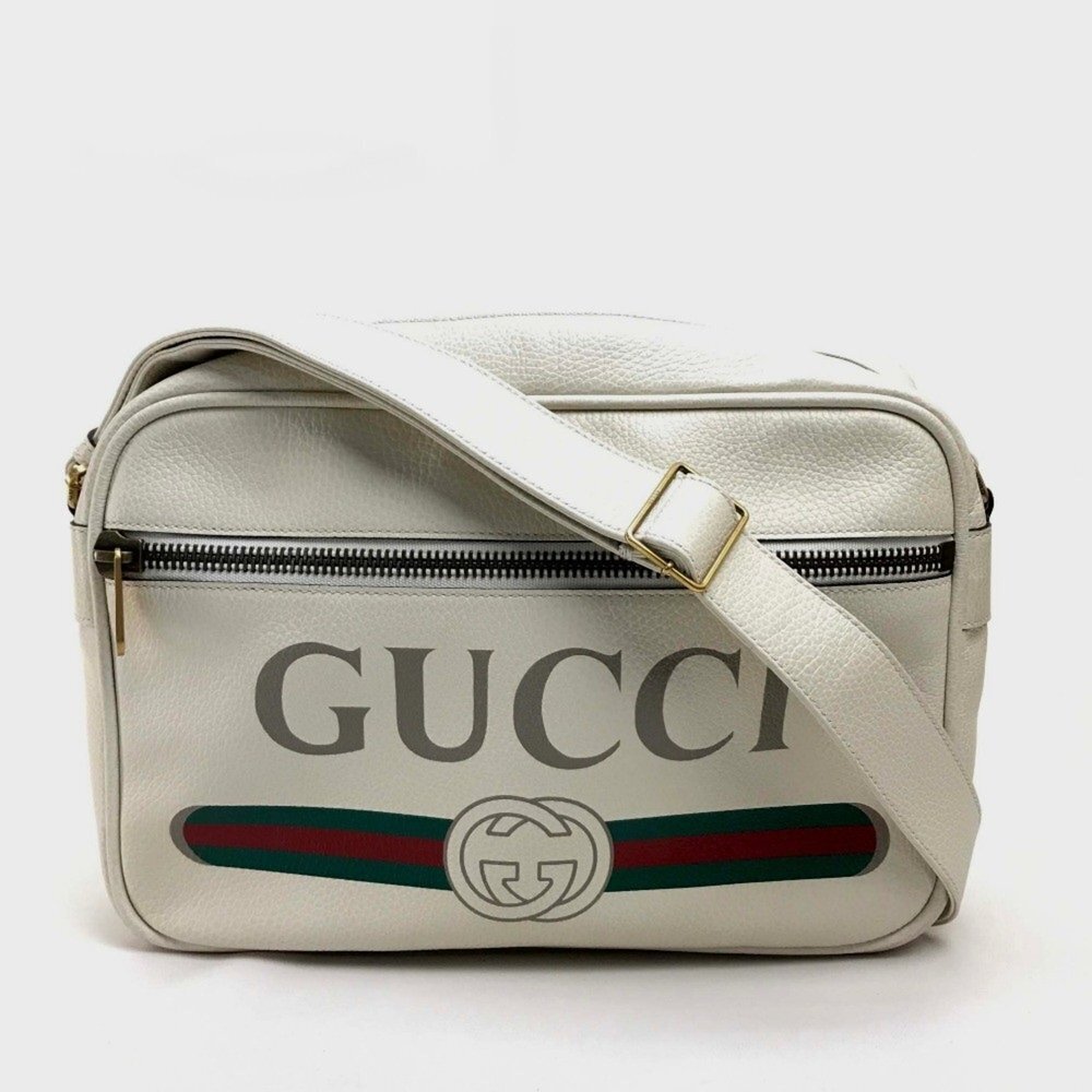 GUCCI White Messenger Shoulder Bag